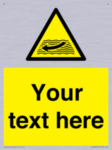 Custom Warning strong river flows